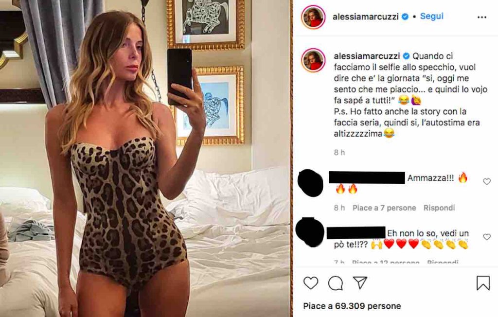 Alessia Marcuzzi La Foto In Intimo Fa Impazzire Il Dettaglio Non Sfugge